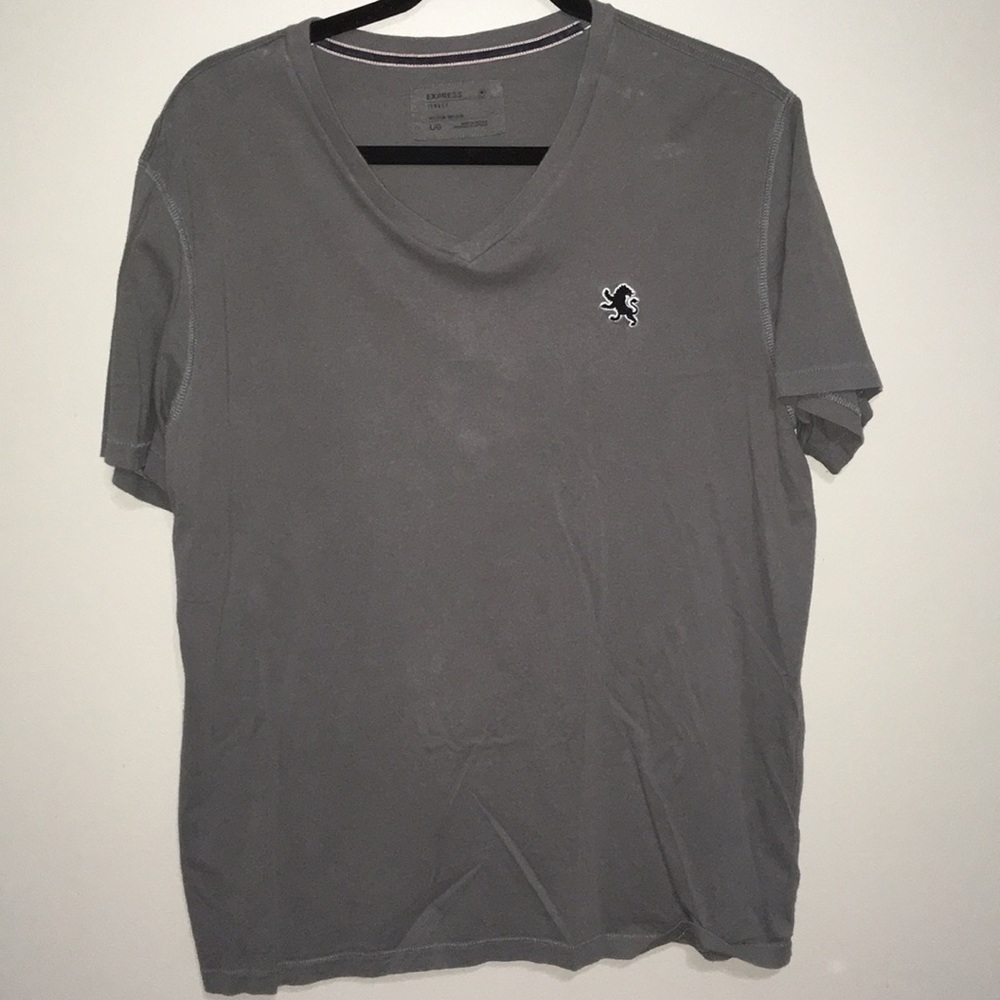 Express gray v neck size large
